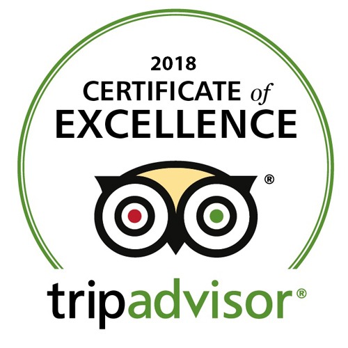 Great customer reviews have earned us business of the year award 3 years in a row from Trip Advisor.